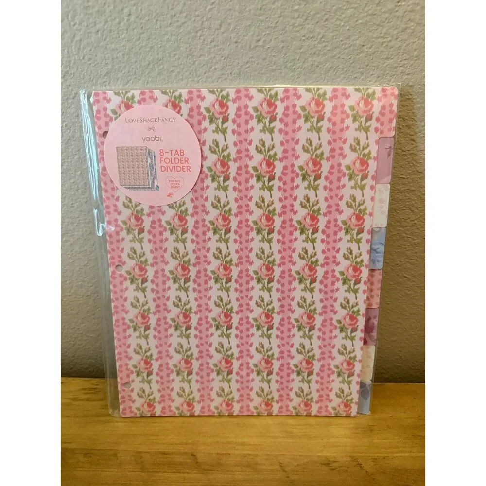 LoveShackFancy x Target Yoobi 8-Tab Plastic Folder Dividers